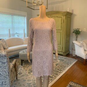 Diane von Furstenberg Mini Dress Zarita Lace beige-mauve; Size 8